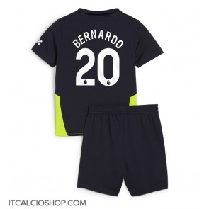 Manchester City Bernardo Silva #20 Seconda Maglia Bambino 2024-25 Manica Corta (+ Pantaloni corti)